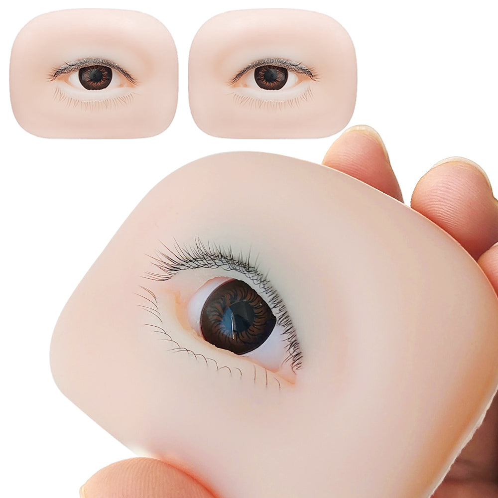 Imitation Human Eye Model 100-110 pcs Lashes  Lash Mannequin Head For Eyelash Extension, Lash Extension Practice Face for Beginners Reusable Makeup Massage Training Supplies