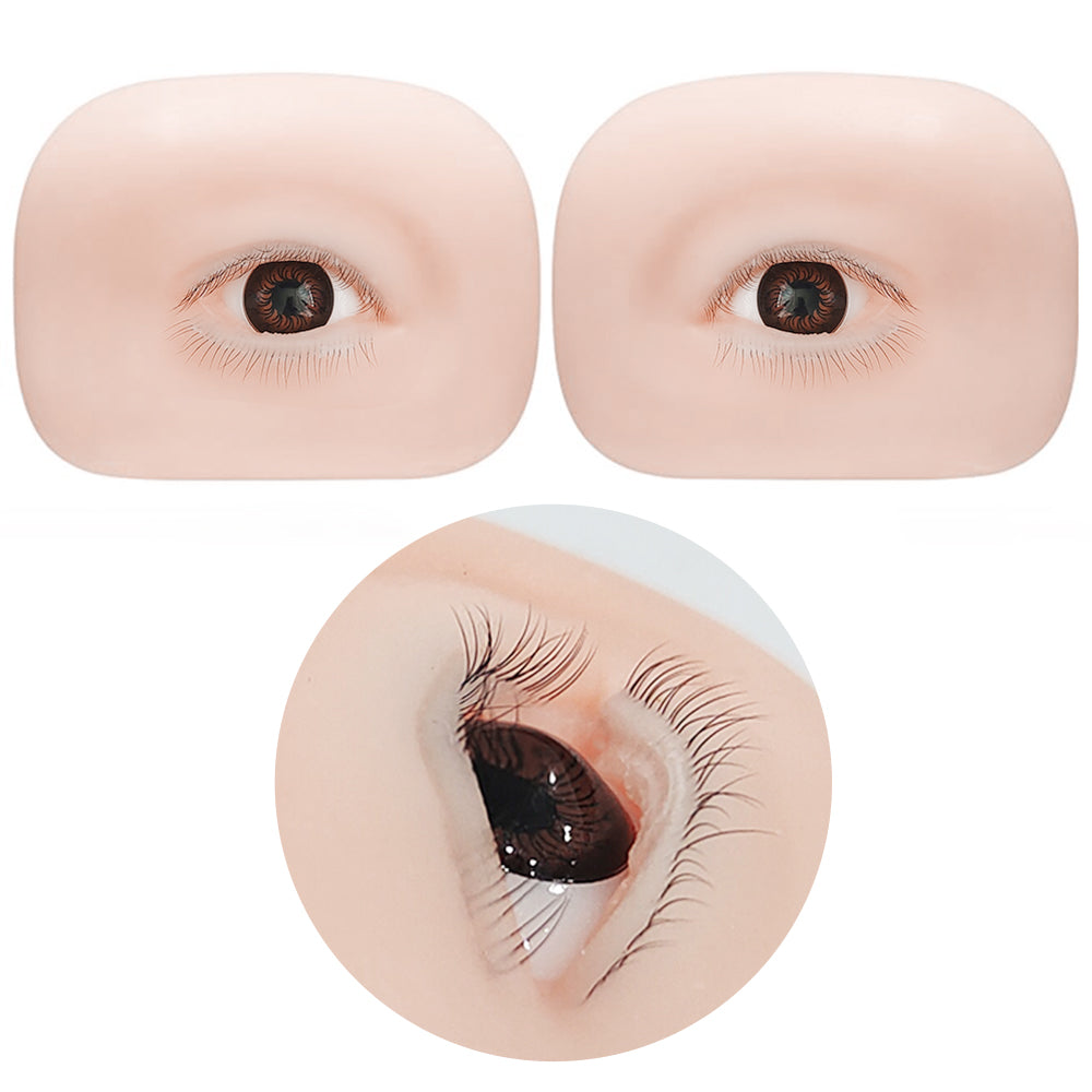 Imitation Human Eye Model 100-110 pcs Lashes  Lash Mannequin Head For Eyelash Extension, Lash Extension Practice Face for Beginners Reusable Makeup Massage Training Supplies