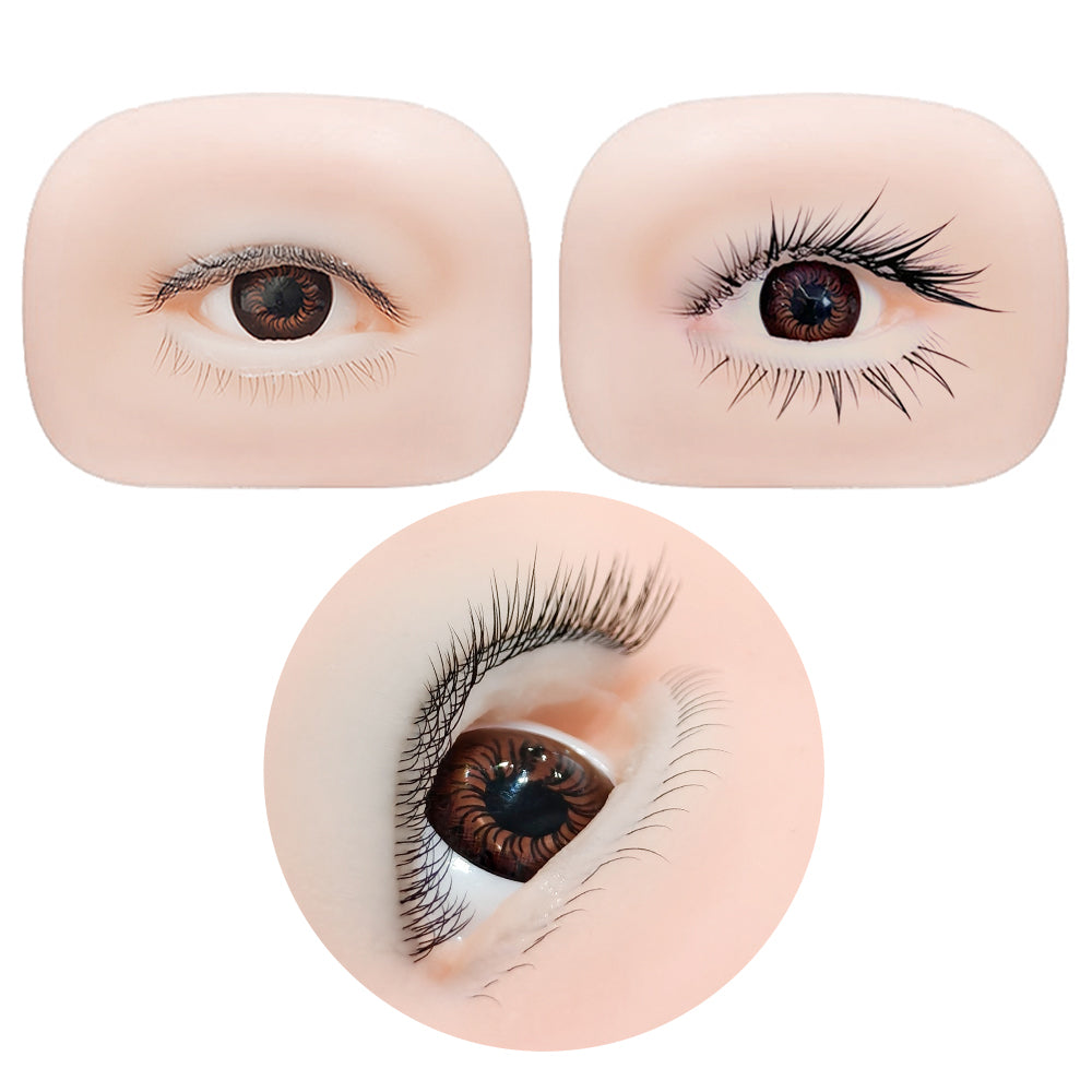 Imitation Human Eye Model 150-160 pcs Lashes  Lash Mannequin Head For Eyelash Extension, Lash Extension Practice Face for Beginners Reusable Makeup Massage Training Supplies