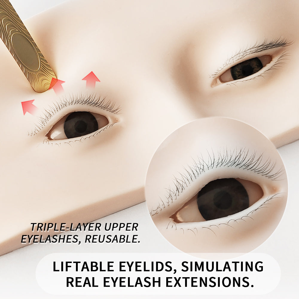 Imitation Human Model Head, Eye Model, Can Lift Eyelids, Eyelids Can be Opened, Simulates Human Skin, Super Soft and Can be Pressed
