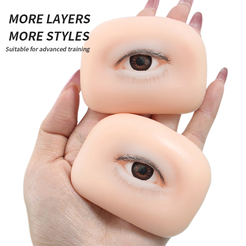 Imitation Human Eye Model 150-160 pcs Lashes  Lash Mannequin Head For Eyelash Extension, Lash Extension Practice Face for Beginners Reusable Makeup Massage Training Supplies